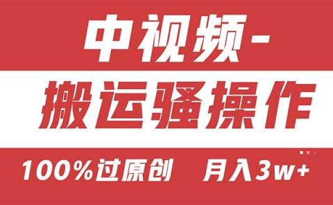 【中视频新思路】双重去重100%过原创,无脑搬运一键多渠道发布,一人可...