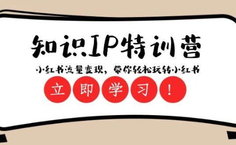 知识IP特训营 ：小红书-流量变现，带你轻松玩转小红书（23节视频课）