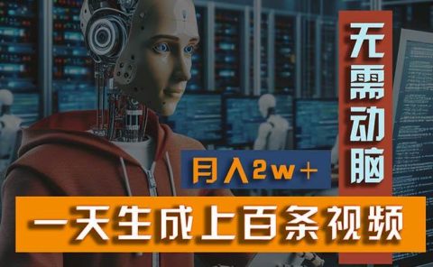 新模式!一天生成上百个视频,一个视频多平台分发,实现月入2W+