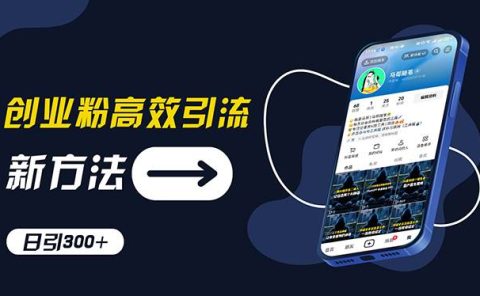 创业粉高效引流,抖音工具号玩法,日引300+,不要成为学习高手,要成为...
