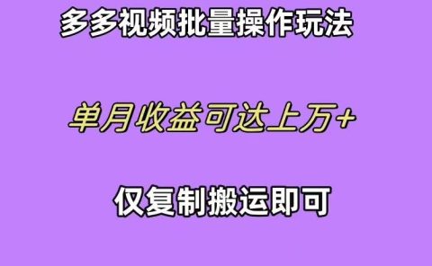 拼多多视频带货快速过爆款选品教程 每天轻轻松松赚取三位数佣金 小白必...