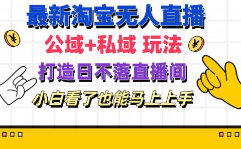 最新淘宝无人直播 公域+私域玩法打造真正的日不落直播间 小白看了也能...