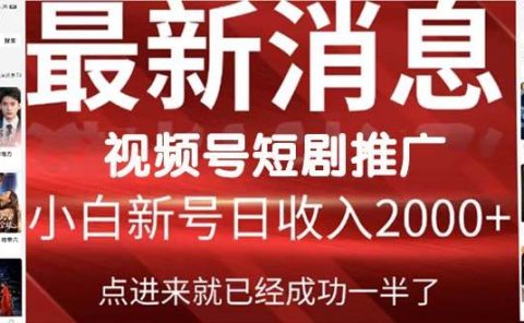 2024视频号推广短剧,福利周来临,即将开始短剧时代