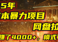 2025年，一个0成本的暴力项目，靠网盘拉新，有人一天就赚了4000+，模式可复制！