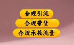 合规引流、合规并且高效地做带货、合规承接流量（揭秘）