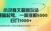小说推文最新玩法，0基础起号，一周涨粉5000，可日入1000+
