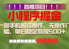 26年最新小程序项目，简单易上手，长期可做