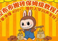 拉布布搬砖保姆级教程！一单净赚 400+，懂的人早闷声发财了