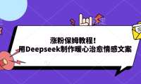 涨粉保姆教程！用Deepseek制作暖心治愈情感文案