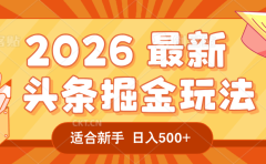 2026 重磅来袭！头条掘金逆天翻盘秘籍，AI 一键打造爆款内容，只需简单复制粘贴，日入 500 + 轻松实现！