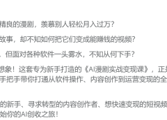 AI漫剧速成指南,单人批量打造爆款动画