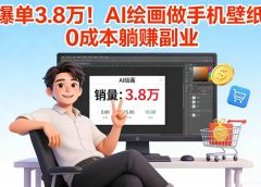 爆单 3.8 万！AI 绘画做手机壁纸，0 成本躺赚副业