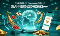 养生赛道新风口！Deepseek 中式养生 2.0，靠 AI 中医轻松起号涨粉 3w+