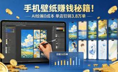 手机壁纸赚钱秘籍！AI 绘画 0 成本 单店狂销 3.8 万单