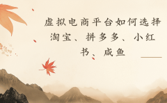 虚拟电商平台，该从哪个平台入手(淘宝、拼多多、小红书)全攻略日入1000！