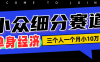 小众流量掘金，三个人一月小10W
